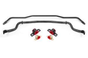 Ford Mustang Sway Bar Kit - Front + Rear - BMR Suspension - SB760H, Adjustable Front + Non-adjustable Rear, Includes Bushings - Black Hammertone - `15-`23